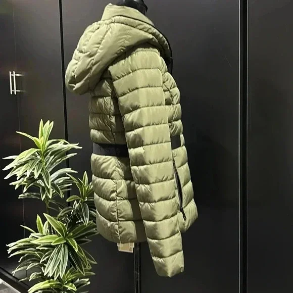 Michael Kors Down alternative hooded puffer parka coat,ultralight,zipper,logo